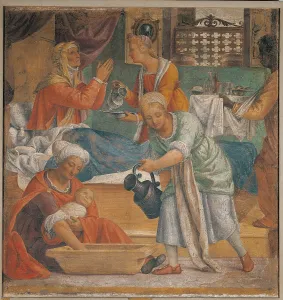 Pitcher Prints: Birth of the Virgin, by Bernardino Luini