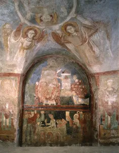 Shrine Prints: The Bishop Rinaldo di Gaeta offers the Shrine to Our Lady