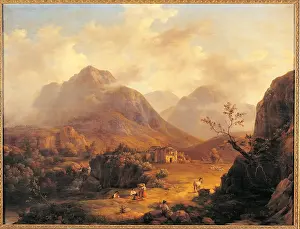 Mule Prints: Bisi Fulvia, Landscape with characters in the foreground