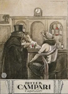 Announcement Prints: Bitter Campari. Advertisment1948