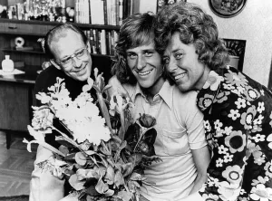 Parents Prints: Bjorn Borg in Sweden with his parents