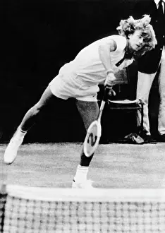 Tennis Racquet Prints: Bjorn Borg at Wimbledon, 1974. Courtesy: CSU Archives / Everett Collection