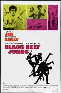 February Prints: BLACK BELT JONES, US poster, from upper left: Jim Kelly, Gloria Hendry, 1974