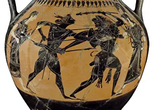 5th C Prints: Black-figure amphora. 5th c. BC