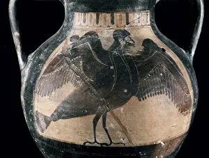5th C Prints: Black-figure amphora. 5th c. BC