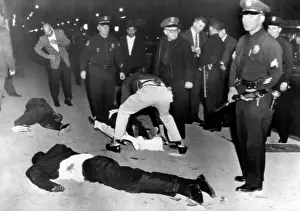 Militants Prints: Black Muslims battle with Los Angeles Police
