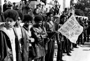 Black Panthers Prints: Black Panther Party members show their support for leader Huey Newton at the Alameda County Courthouse in Oakland
