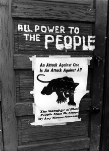 Black Panthers Prints: Black Panther sign, 1970. Courtesy: CSU Archives/Everett Collection