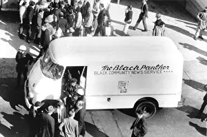 Black Panthers Prints: Black Panthers, three police officers were shot when they stopped this truck matching description of gas station holdup