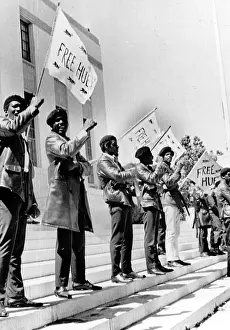 Black Panthers Prints: Black Panthers protest demonstrate against trial of Huey Newton in Oakland (Alameda County Courthouse)