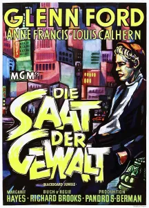 German Poster Prints: THE BLACKBOARD JUNGLE, (aka DIE SAAT DER GEWALT), German poster art, 1955