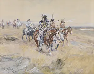 Wild West Prints: BLACKFEET. ACROSS THE PLAINS - ON THE WARPATH