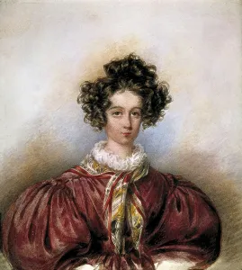 Pastel Prints: BLAIZE, Candide (1795-1855). Portrait of George Sand