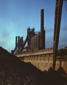 Metals Prints: Blast furnaces and iron ore at the Carnegie-Illinois Steel Corporation mills