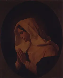 Hands Clasped Prints: A Blessed Virgin praying, by Giuseppe Molteni