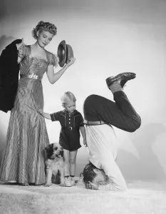 Penny Prints: BLONDIE, from left: Penny singleton, Larry Simms, Arthur Lake, 1938