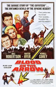 Dale Prints: BLOOD ON THE ARROW, US poster, rear from left: Dale robertson
