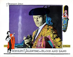 Rudolph Prints: BLOOD AND SAND, US lobbycard, Rudolph Valentino, 1922