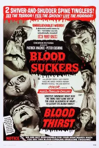 Fangs Prints: BLOOD SUCKERS (aka BLOODSUCKERS), 1970, BLOOD THIRST, 1971, US poster