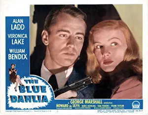 Images Dated 28th August 2015: THE BLUE DAHLIA, poster, Alan Ladd, Veronica Lake, 1946