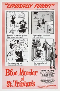 Sabrina Prints: BLUE MURDER AT ST. TRINIAN'S, lower right: Sabrina on poster art, 1957