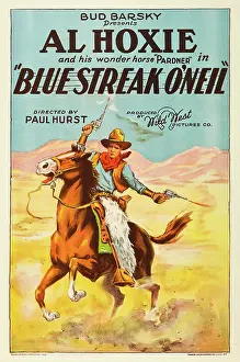 BLUE STREAK O'NEIL, Al Hoxie on US poster art, 1926