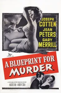 Peters Prints: A BLUEPRINT FOR MURDER, US poster art