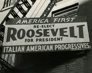 2013 Prints: Bill board for Franklin Roosevelt's 1940 campaign. New York City. (BSLOC_2013_5_142)