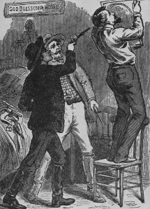 Bandits Prints: Bob Ford murdering Jesse James