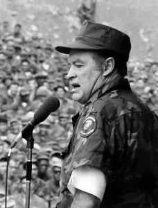 Hope Prints: Bob Hope, entertaining the troops in Vietnam, ca. late 1960s