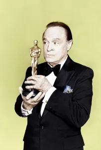 Hope Prints: Bob Hope holds an Oscar statuette, ca. 1970s
