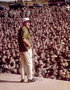 Hope Prints: Bob Hope during one of his USO tours to entertain US troops in Vietnam, 1966