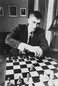 Bobby Fischer (1943-2008) competing at an international chess tournament held in Havana, Cuba, in 1965