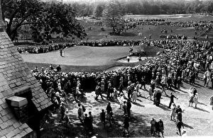 Crowd Prints: Bobby Jones (left, on green) winning the U