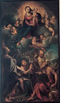 Jerome Prints: Boccaccino Camillo, Madonna in Glory with Child and Saints Bartholomew