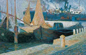 Creativity Prints: Boccioni Umberto, Boats in Sunlight