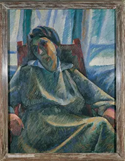 Curtains Prints: Boccioni Umberto, The Mother, 1912