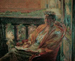 Shawl Prints: Boccioni Umberto, Portrait of Mrs Meta Quarck