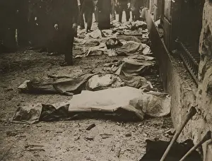 Wall Street Prints: Bodies of some of the 38 people killed in Wall Street bombing of Sept