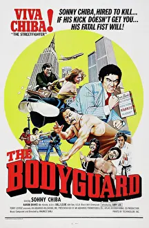Airplane Prints: THE BODYGUARD, US poster art, Sonny Chiba, Aaron Banks, 1979