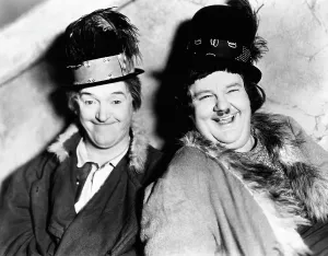 Grinning Prints: THE BOHEMIAN GIRL, from left: Stan Laurel, Oliver Hardy, 1936