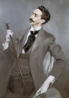 Boldini Prints: BOLDINI, Giovanni (1842-1931). Count Robert de Montesquiou (Le comte Robert de Montesquieu)