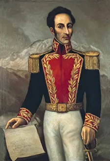 Bolivar Prints: BOLIVAR, Simon (1783-1830). Venezuelan military man and politician hero of the Spanish-American independence