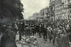 Protests Prints: Bolshevik parade in St. Petersberg during the Russian Revolution, Spring, 1917