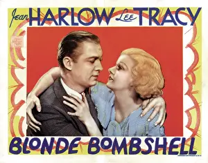 Atcmposterart Prints: BOMBSHELL, (aka BLONDE BOMBSHELL), from left, Lee Tracy, Jean Harlow, 1933