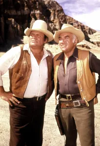 Vest Prints: BONANZA, from left: Dan Blocker, Lorne Greene, 1959-73