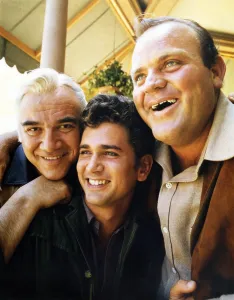 BONANZA, from left: Lorne Greene, Michael Landon, Dan Blocker, 1962, 1959-1973