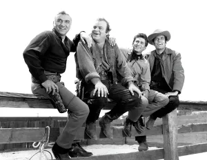 BONANZA, Lorne Greene, Dan Blocker, Michael Landon, Pernell Roberts, 1959-73