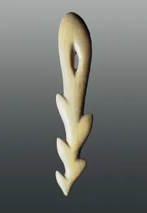 Stone Age Prints: Bone harpoon. Upper Paleolithic