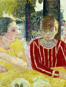 BONNARDPierre (1867-1947). Portrait of Madame Reine Natanson and Marthe Bonnard. 1928. Symbolism. Les Nabis. Oil on canvas. FRANCE. Paris